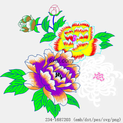 svg矢量绣花图下载