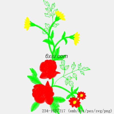 svg矢量绣花图下载