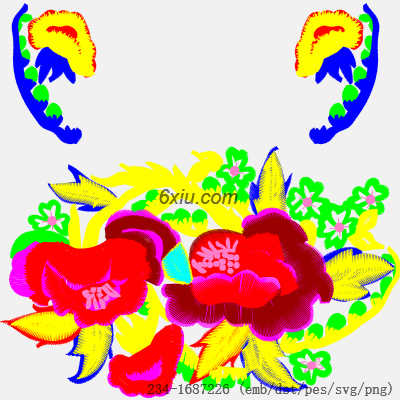 svg矢量绣花图下载