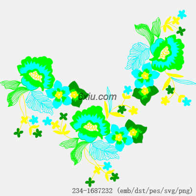 svg矢量绣花图下载