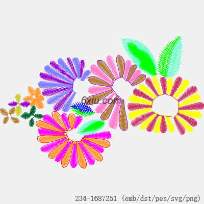 svg矢量绣花图下载