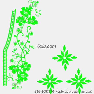 svg矢量绣花图下载