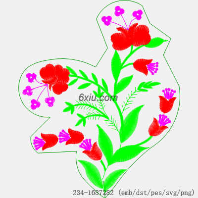 svg矢量绣花图下载