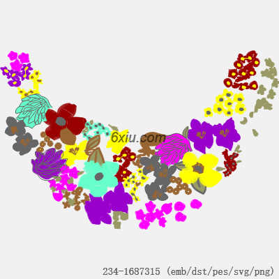 svg矢量绣花图下载