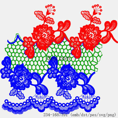 svg矢量绣花图下载