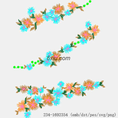svg矢量绣花图下载