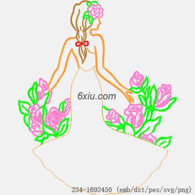 svg矢量绣花图下载