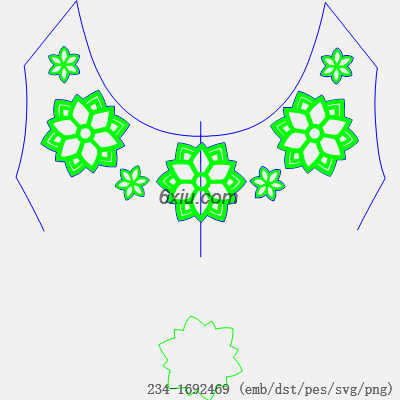svg矢量绣花图下载