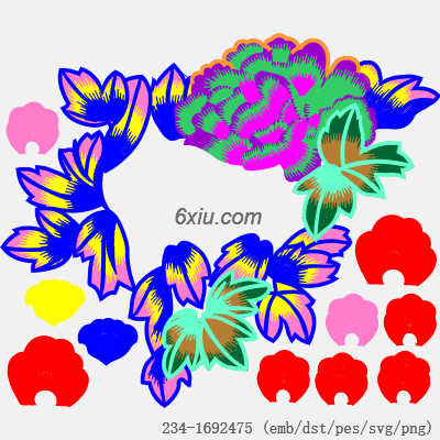 svg矢量绣花图下载