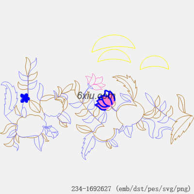 svg矢量绣花图下载