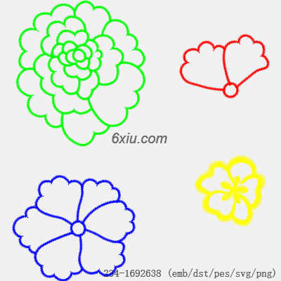 svg矢量绣花图下载