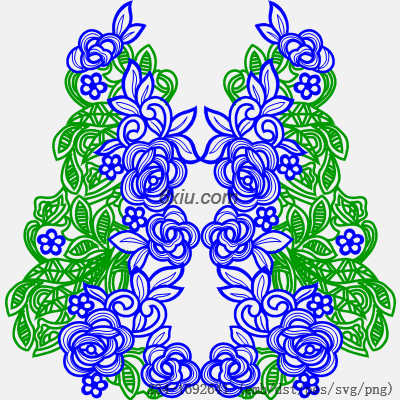 svg矢量绣花图下载