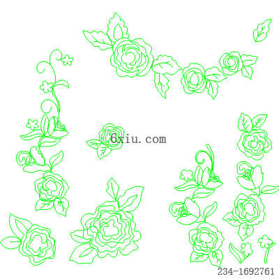 svg矢量绣花图下载