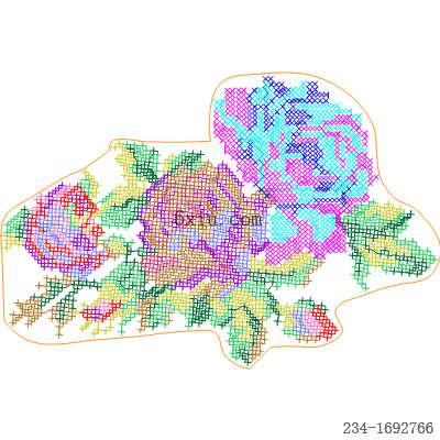 svg矢量绣花图下载