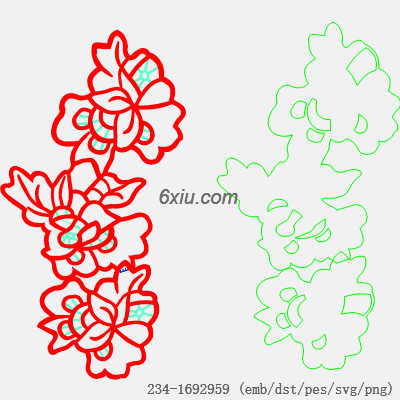 svg矢量绣花图下载