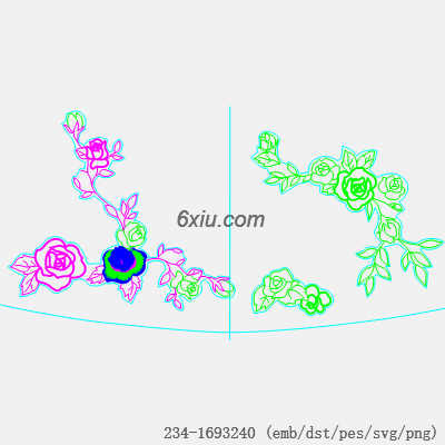 svg矢量绣花图下载