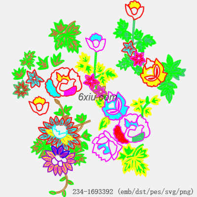 svg矢量绣花图下载