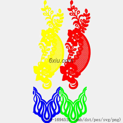 svg矢量绣花图下载