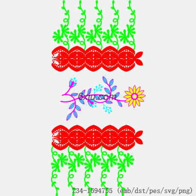 svg矢量绣花图下载