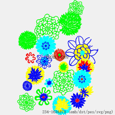 svg矢量绣花图下载