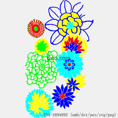 svg矢量绣花图下载