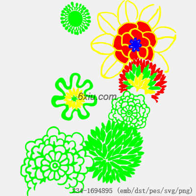 svg矢量绣花图下载