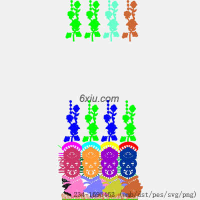 svg矢量绣花图下载