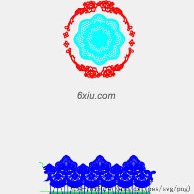 svg矢量绣花图下载