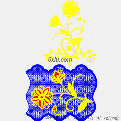 svg矢量绣花图下载