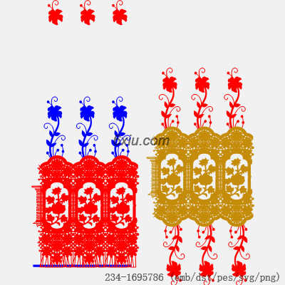 svg矢量绣花图下载