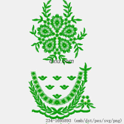 svg矢量绣花图下载