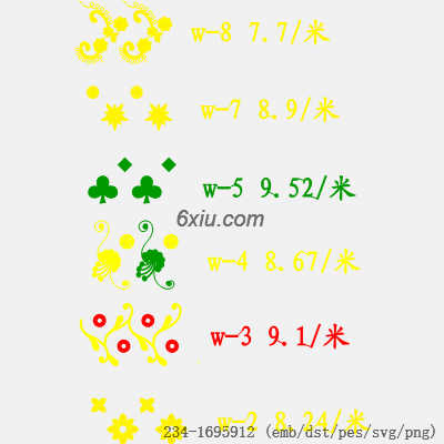 svg矢量绣花图下载
