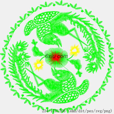 svg矢量绣花图下载