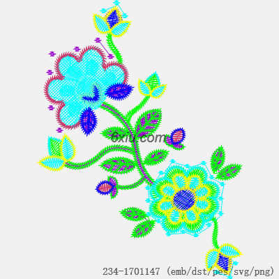 svg矢量绣花图下载