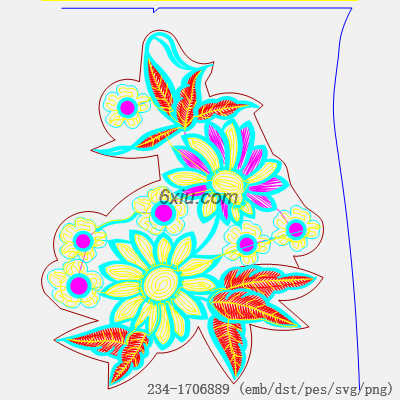 svg矢量绣花图下载