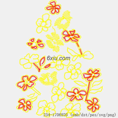 svg矢量绣花图下载