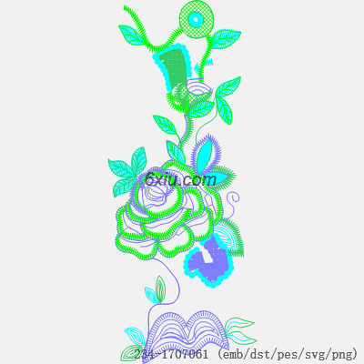 svg矢量绣花图下载