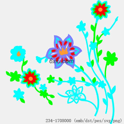 svg矢量绣花图下载