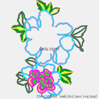 svg矢量绣花图下载
