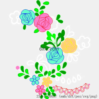 svg矢量绣花图下载