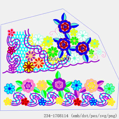 svg矢量绣花图下载