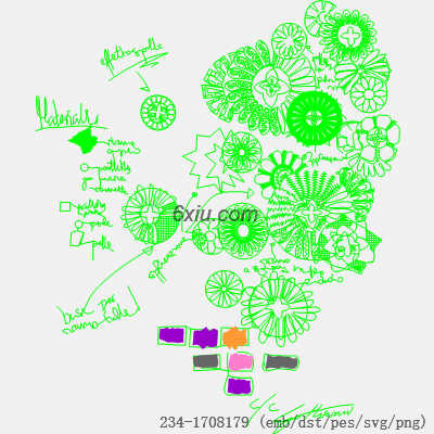 svg矢量绣花图下载