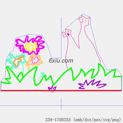 svg矢量绣花图下载