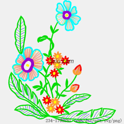 svg矢量绣花图下载