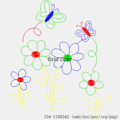 svg矢量绣花图下载
