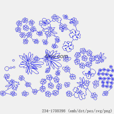 svg矢量绣花图下载