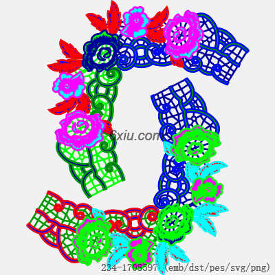 svg矢量绣花图下载