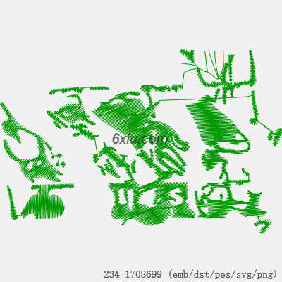 svg矢量绣花图下载
