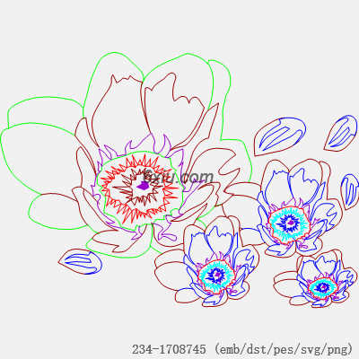 svg矢量绣花图下载