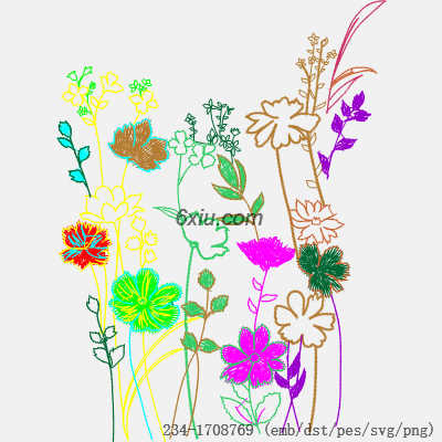 svg矢量绣花图下载